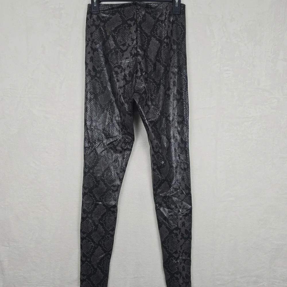 Commando Faux Leather Snakeskin Leggings Metallic Python High Rise L‎
